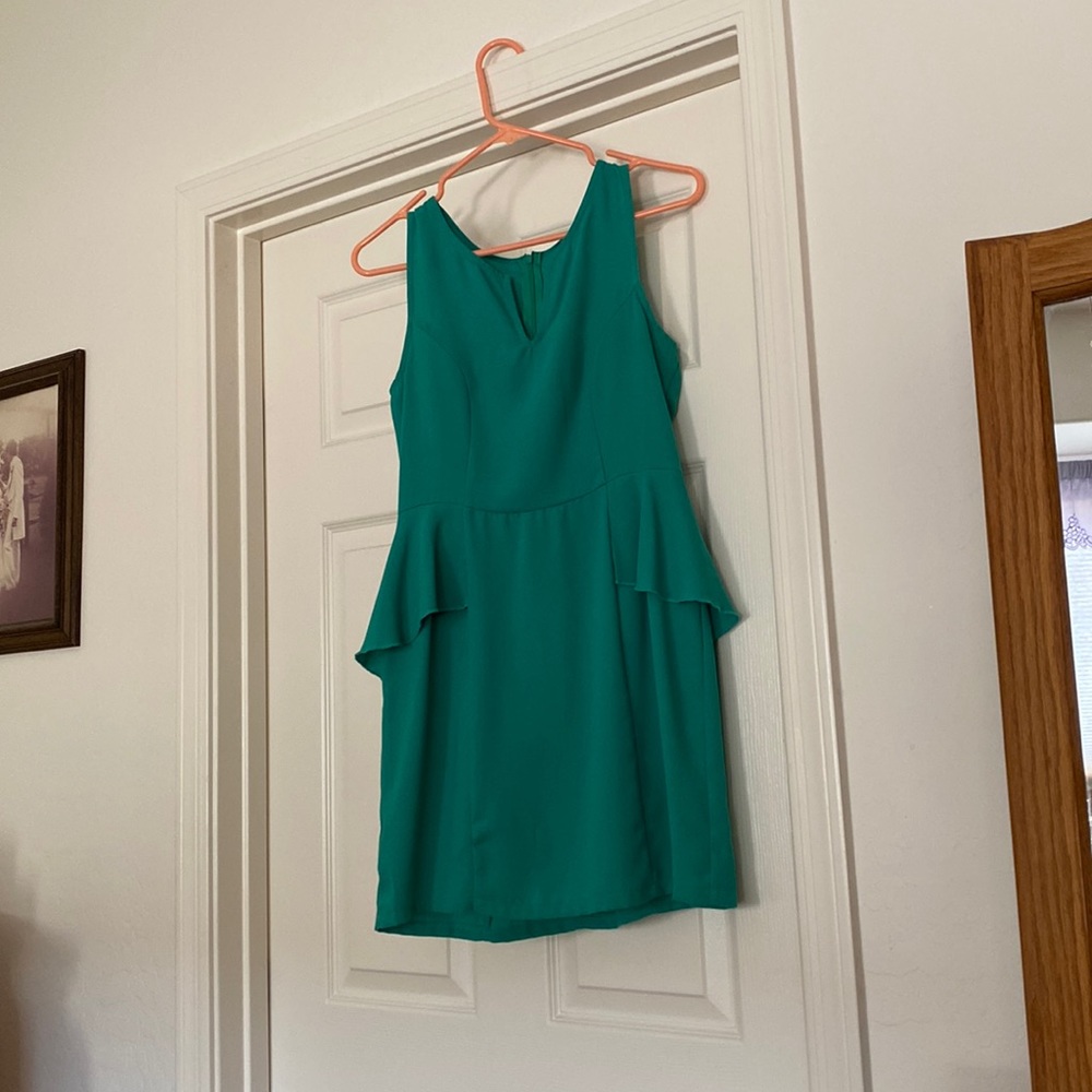 Charming Charlie’s green peplum dress